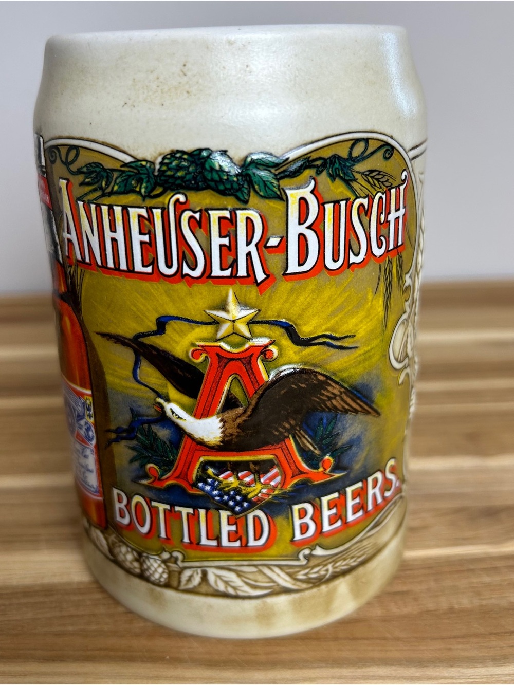 Vintage 90s Anheuser-Busch Budweiser Ceramic Beer Stein